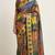 Multicolor digital print mall cotton saree with unstitched blouse