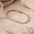18k Rose Gold Plated AD Double Lock Adjustable Tennis Bracelet