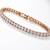 18k Rose Gold Plated AD Double Lock Adjustable Tennis Bracelet