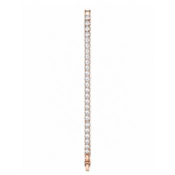 18k Rose Gold Plated AD Double Lock Adjustable Tennis Bracelet 4