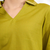 Women's cotton, linen green embroidered short kurta with pant