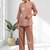 Women's cotton, linen pink embroidered short kurta with pant
