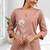 Women's cotton, linen pink embroidered short kurta with pant