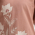 Women's cotton, linen pink embroidered short kurta with pant