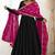 Black solid georgette free size stitched anarkali dress for women | party & festive wear