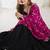 Black solid georgette free size stitched anarkali dress for women | party & festive wear