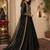 Black embroidered georgette free size stitched gown for women | party & festive wear