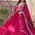 Red embroidered georgette free size stitched gown for women | party & festive wear