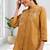 Women's cotton, linen coral embroidered short kurta with pant