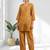 Women's cotton, linen coral embroidered short kurta with pant