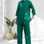 Women's cotton, linen green embroidered short kurta with pant