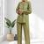 Women's silk green embroidered short kurta with pant