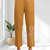 Women's cotton, linen coral embroidered short kurta with pant