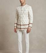 Trendy white asthetic embroidered jodhpuri for men | premium designer bandhgala ethnic wear