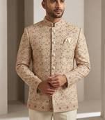 Golden multicolor embroidery jodhpuri for men | premium designer bandhgala ethnic wear