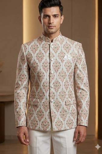 Traditional white color embroidery jodhpuri for men | premium designer bandhgala ethnic wear