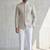 Grayish white embroidery jodhpuri for men | premium designer bandhgala ethnic wear