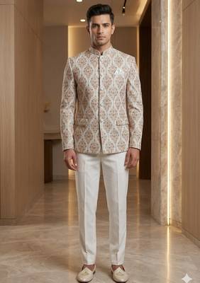 Traditional white color embroidery jodhpuri for men | premium designer bandhgala ethnic wear 2