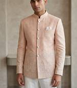 Pinkish pitch embroidery jodhpuri for men | premium designer bandhgala ethnic wear