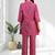 Women's silk pink embroidered short kurta with pant
