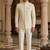 Beige color golden and white dhaga embroidery jodhpuri for men | premium designer bandhgala