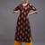 Women brown printed rayon kurta