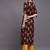 Women brown printed rayon kurta