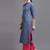 Women blue printed cotton kurta
