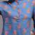 Women blue printed cotton kurta