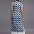 Women blue printed rayon kurta