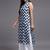 Women blue printed rayon kurta