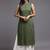Women green printed rayon kurta