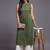 Women green printed rayon kurta