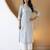 Women grey plain katha kurta