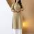 Women beige plain katha kurta