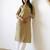 Women beige plain katha kurta