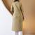 Women beige plain katha kurta