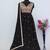 Black embroidered vichitra semi-stitched anarkali suit