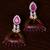 Designer Ruby Enamel Meenakari Diamond Earrings