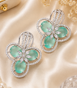 Luxury bloom diamond earrings