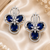 Diamond floral cluster earrings