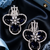 Diamond floral cluster earrings