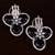 Diamond floral cluster earrings