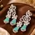 Mint blossom diamond earrings