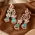Mint rose filigree diamond drops