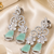 Mint blossom diamond earrings