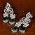 Emerald Petal Cascade Diamond Earrings