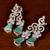Mint blossom diamond earrings