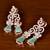 Mint rose filigree diamond drops