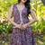 Wine Printed Cotton  Lehenga Blouse Duppatta Set